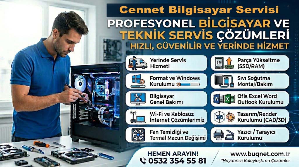 Cennet Bilgisayar Servisi, Bilgisayar Danışmanlık, Bakım Anlaşması, Bilişim Danışmanlık Hizmetleri, Bilgisayar Servisi, Server Hizmeti