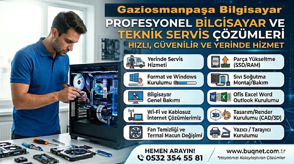 Gaziosmanpaşa Bilgisayar Servisi, Bilgisayar Danışmanlık, Bakım Anlaşması, Bilişim Danışmanlık Hizmetleri, Bilgisayar Servisi, Server Hizmeti
