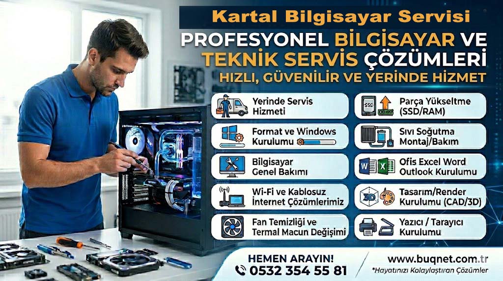 Kartal Bilgisayar Servisi, Bilgisayar Danışmanlık, Bakım Anlaşması, Bilişim Danışmanlık Hizmetleri, Bilgisayar Servisi, Server Hizmeti